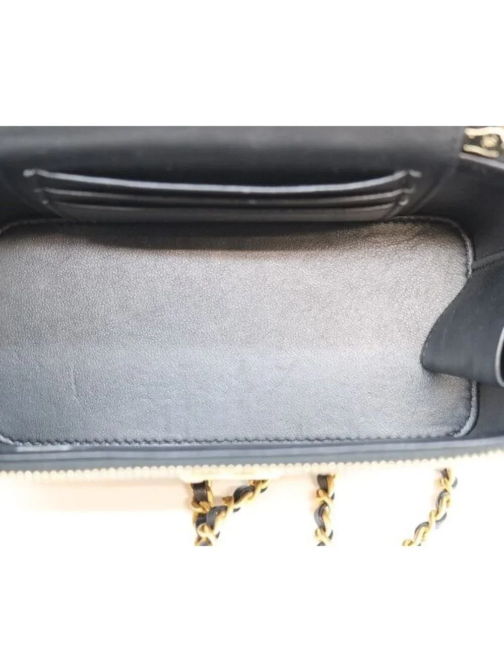 Chanel Black Lamb Gold Top Handle 2-Way